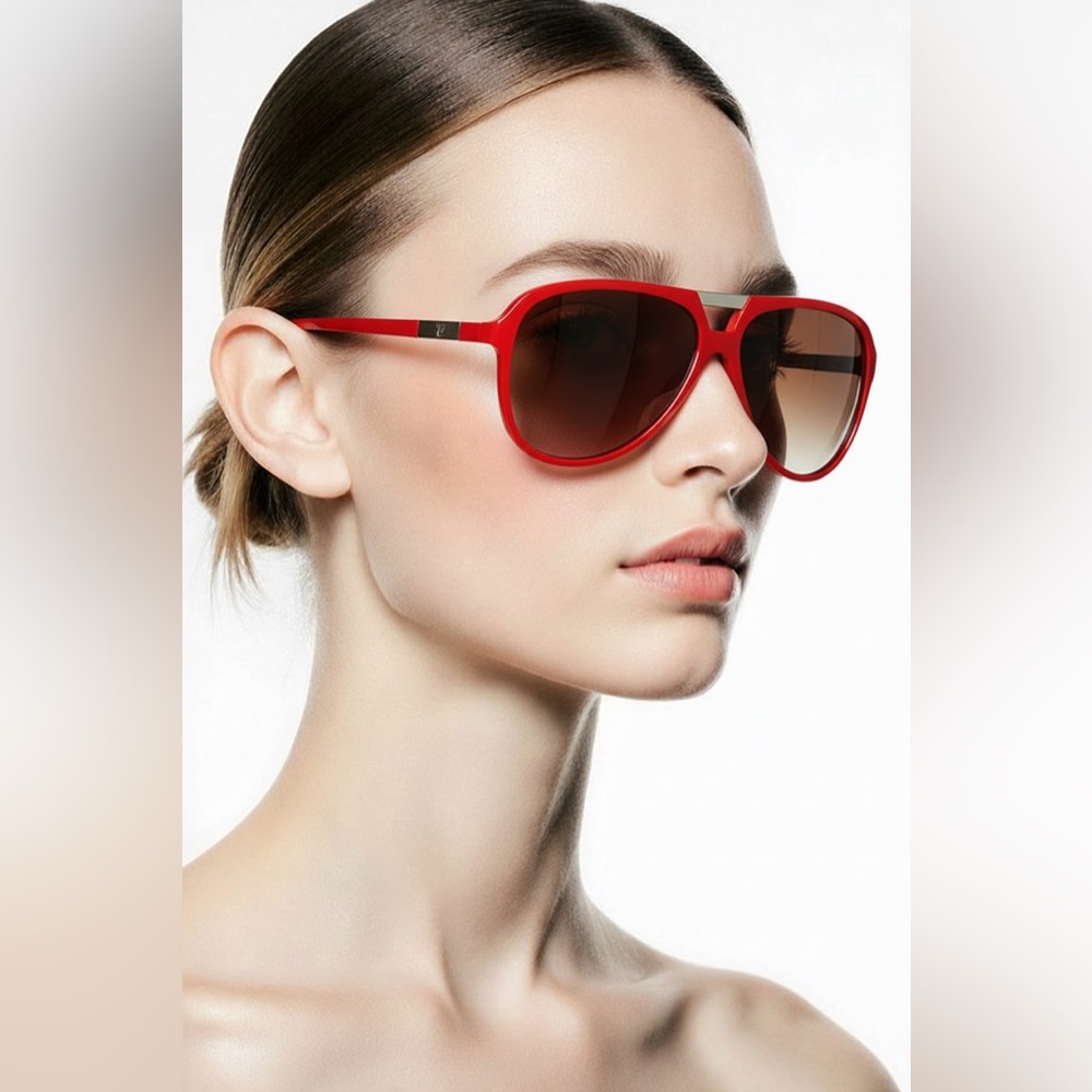 Red frame sunglasses